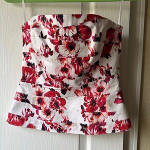 Floral Strapless Top
